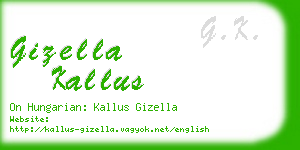 gizella kallus business card